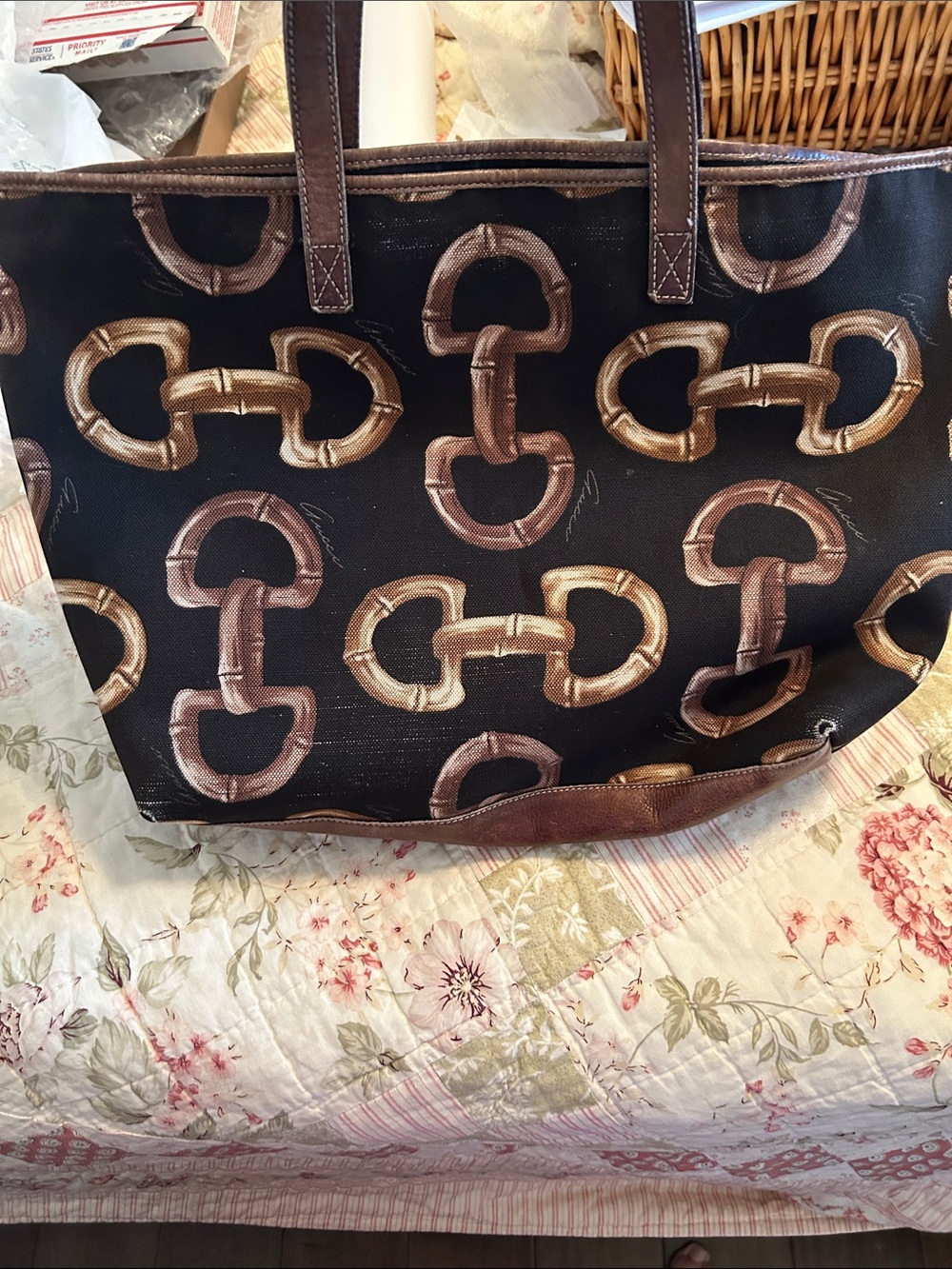 Gucci Black and Brown Tote Bag - Picture 6 of 16